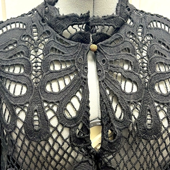 Anthropologie Black Lace Blouse - Picture 6 of 6